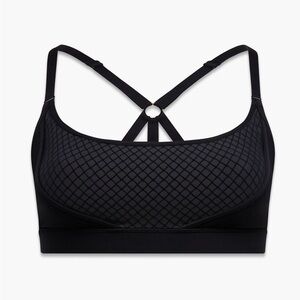Savage X Fenty Black Mesh Sports Bra